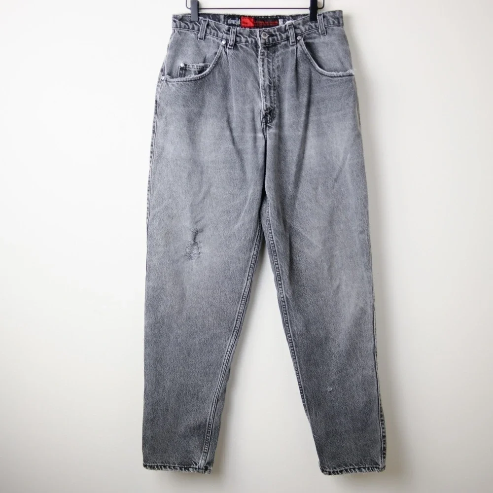 Vintage Levi's SilverTab Loose Jeans 34x34 (31x32) Black Gray Y2K Baggy Skater